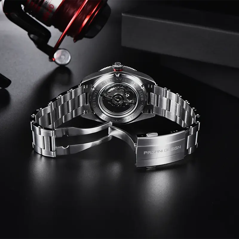 Pagani Design Black Bay Black Dial Silver-tone Men's Watch | PD-1671